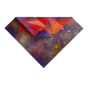 "Fold One" Geometric Contemporary Collage Wall Art