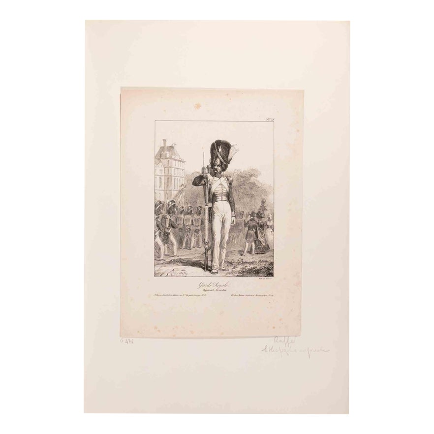 Auguste Raffet, Garde Royale, Régiment Grenadier, Lithograph, 1830s ...