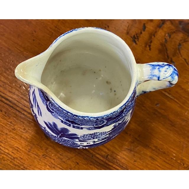 Antique Blue Willow Creamer, English Chairish