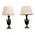 Pair of Empire Style Patinated Bronze Urn Lamps For Sale