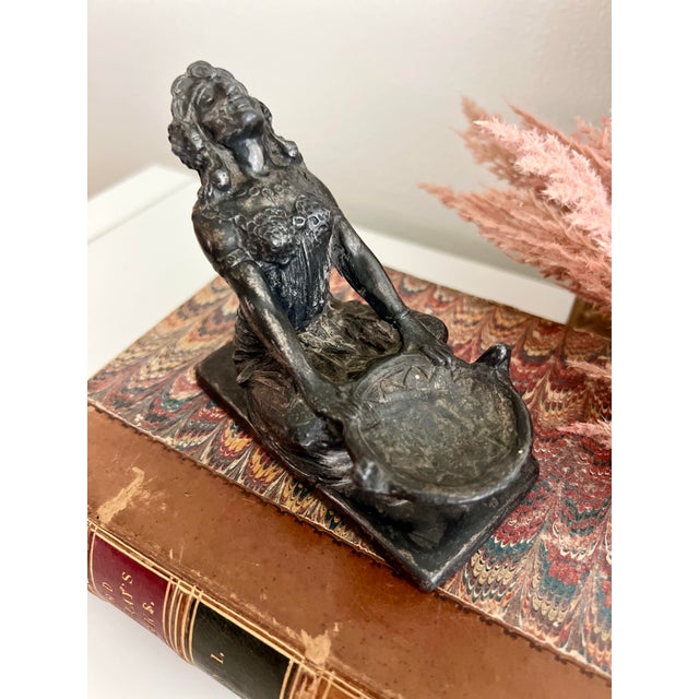 1910s Antique Art Deco Egyptian Revival Incense Burner For Sale - Image 5 of 7