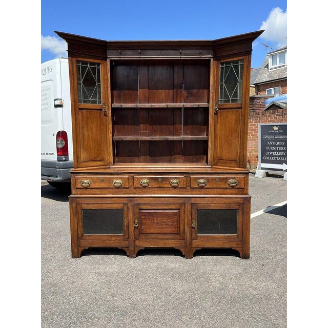 Vintage Georgian Oak Dresser For Sale - Image 3 of 18