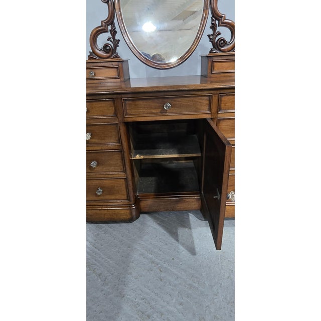 Victorian Mahogany Dressing Table, 1880 For Sale - Image 9 of 16