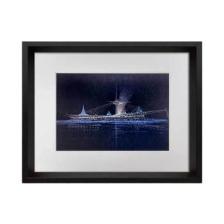 Modern Frank Lloyd Wright Lithograph #’ed Ltd Ed. Suspension Bridge Pittsburgh For Sale