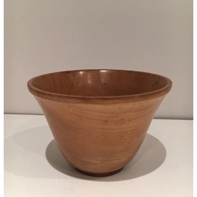 Circa 1970 Stamped Wooden Bowl For Sale - Image 6 of 7