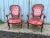 Pair Victorian Walnut Upholstered Tufted Armchairs. Well made, Sturdy Approximate Measurements: 42” high 28”. wide .
