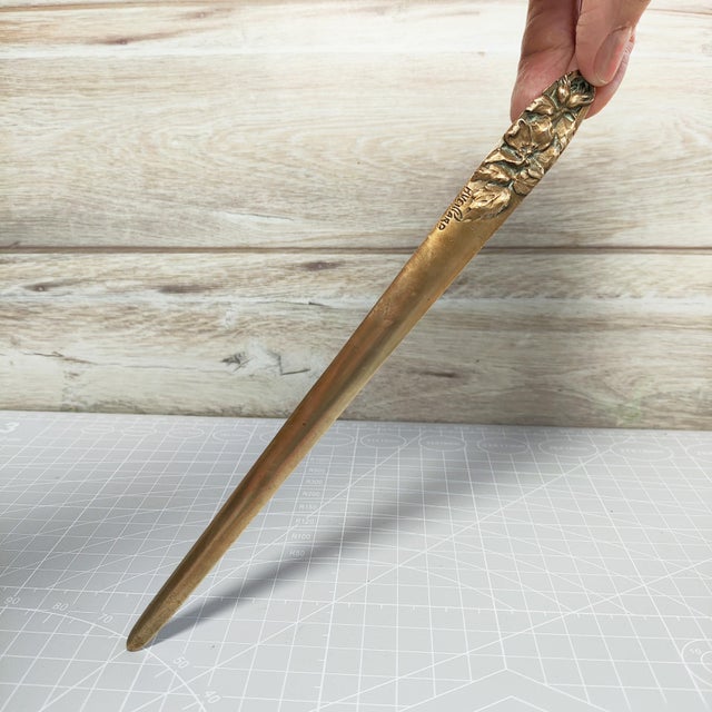 This exquisite antique letter opener is a premier example of French Art Nouveau (Fin de Siècle) craftsmanship, dating back...