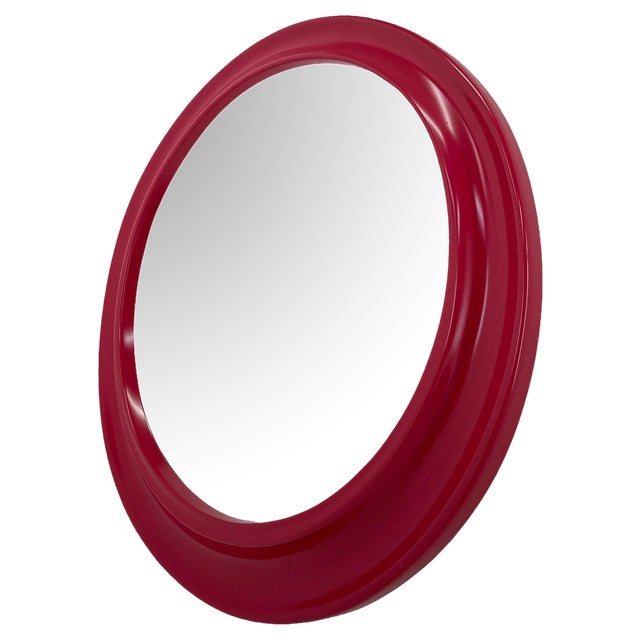 Italian Round Wall Mirror, 1980s For Sale