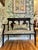 This is a mahogany settee in the classic or Empire style with updated upholstery. The classic lines are decorated in each...