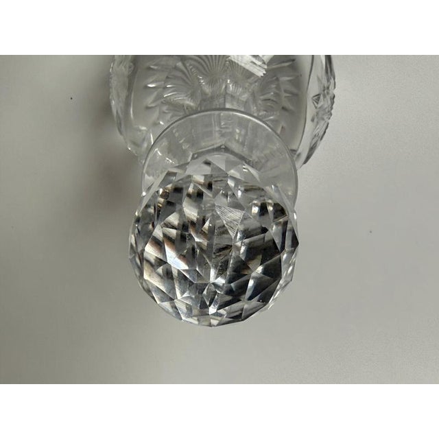 Antique Hand-Cut Crystal Whiskey Decanter with Faceted Stopper, 1900 For Sale - Image 16 of 17