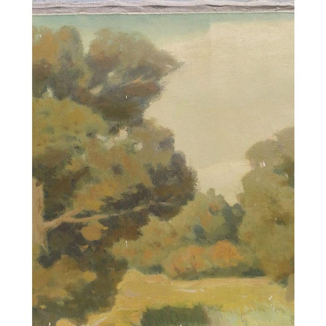 Realism Original Impressionist Oil Painting - Woodland Scenery, Ukrainian Art 1988 120-150 For Sale - Image 3 of 17