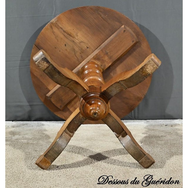 Small 19th Century Louis Philippe Walnut Pedestal Table For Sale - Image 17 of 18
