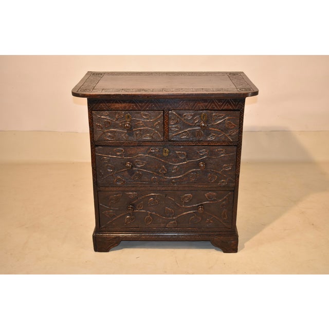 18th Century 18th Century Hand Carved English Chest of Drawers For Sale - Image 5 of 13
