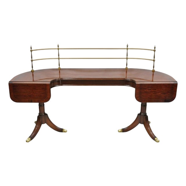 Antique Sheraton Mahogany Duncan Phyfe Dropleaf Sideboard Console Buffet Table For Sale