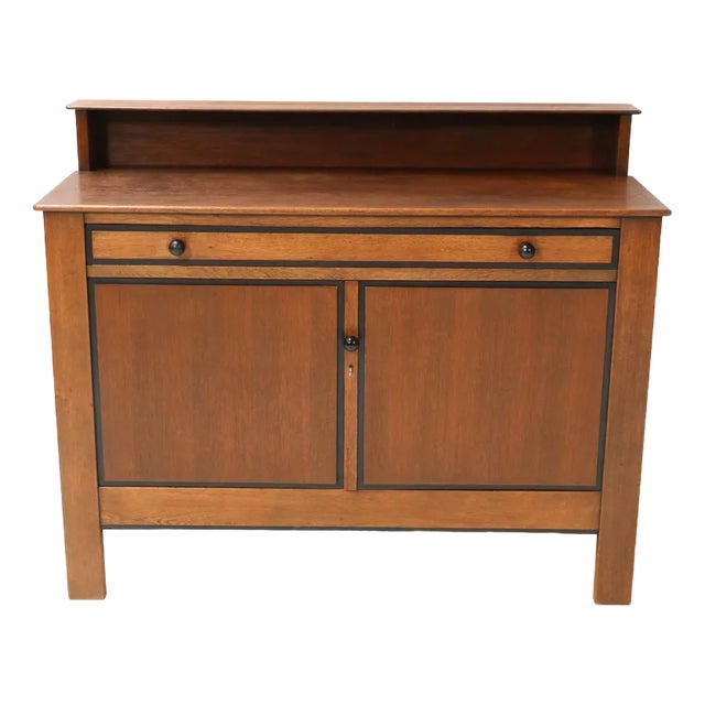 Art Deco Credenza in Oak by J.A. Muntendam for L.O.V. Oosterbeek, 1920s For Sale