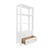 Contemporary Matthew Izzo Home Davie Fluted Matte White and Antique Brass Two Drawer Etagere For Sale - Image 3 of 7