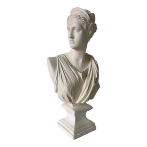 Vintage Neoclassical “Diana of Versailles” Plaster Bust Sculpture