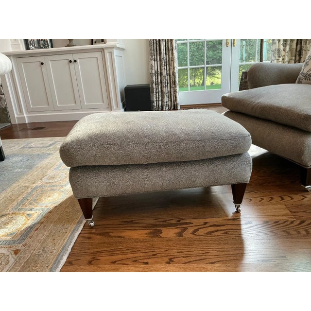 Hickory Chair Furniture Company Pair Hickory Chair "Haydon" Lounge Chairs in Pierre Frey Fabric + Matching Ottoman (Optional) For Sale - Image 4 of 12