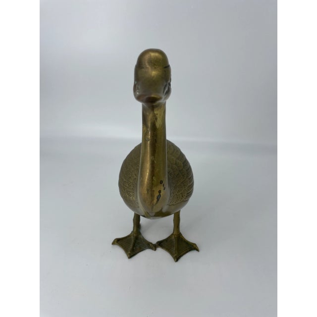 Mid 20th Century Brass Goose For Sale - Image 5 of 7