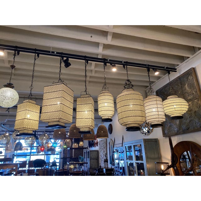 Square Heibe Wire Pendant Lantern Large For Sale - Image 4 of 7