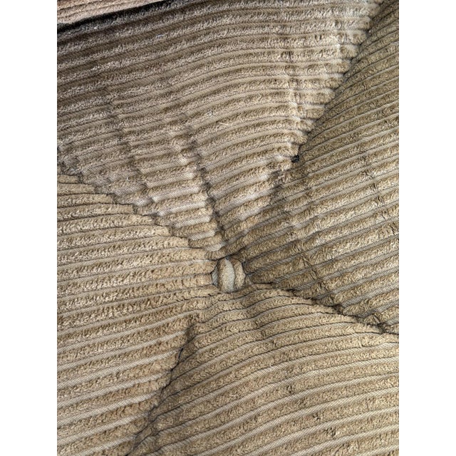 Vintage Chrome and Corduroy Loveseat For Sale - Image 10 of 11