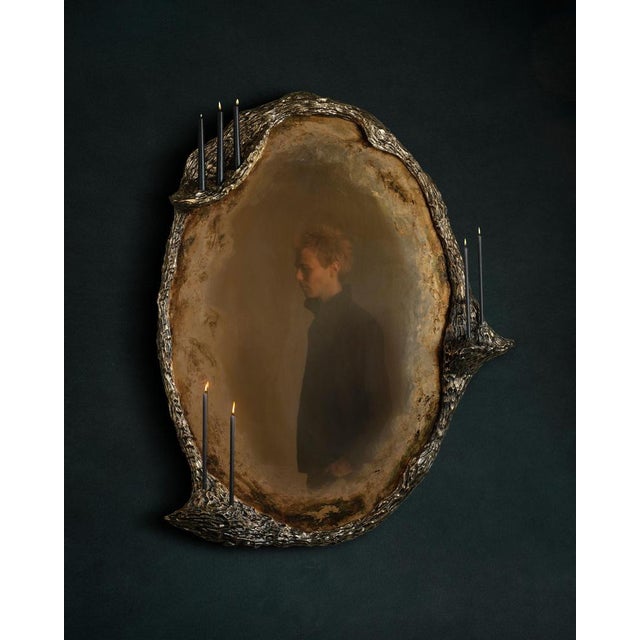 Metal People I Mirror in Cast Bronze by William Guillon For Sale - Image 7 of 14