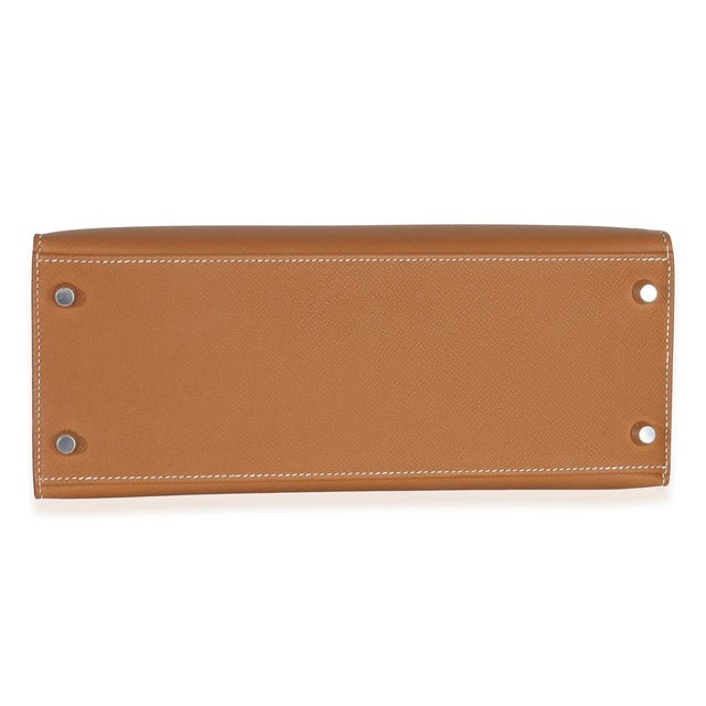 Animal Skin Gold Epsom Sellier Kelly 28 PHW For Sale - Image 7 of 8