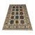 Ivory & Blue Afghan Sultani Natural Dye Wool Rug, Tribal Geometric Medallions, 6′8″ × 9′11″ For Sale