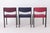 Wood Mid-Century Modern German Dining Chairs in Black Beechwood with Pastel Upholstery, 1950s, Set of 6 For Sale - Image 7 of 11