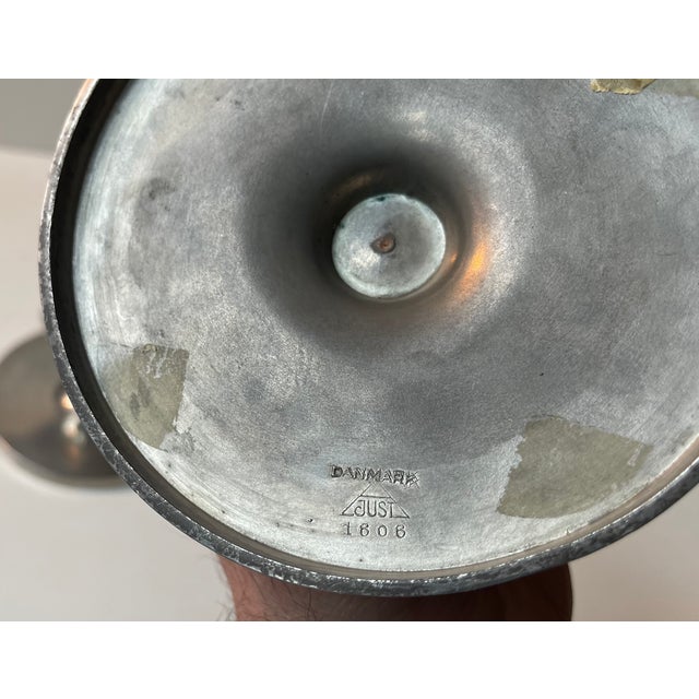 Art Deco Pewter Candlesticks by Just Andersen, 1930s, Set of 2 For Sale - Image 6 of 8