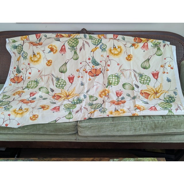 Gaston Y Daniela "Tropicana" Vintage 1996 Handprint Fabric — 4 Continuous Yards For Sale - Image 9 of 10