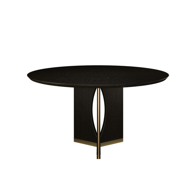 Wood Taylor Round Dining Table by Wood Tailors Club For Sale - Image 7 of 8