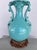 Mid-Century Modern Vintage Art Deco Turquoise Ceramic Urn Shape Lamp For Sale - Image 3 of 7