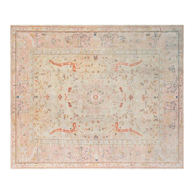 Antique Turkish Oushak Rug For Sale