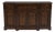 1990s Bernhardt Old World Dark Mahogany & Marble Top 4-Door Sideboard Buffet For Sale