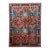 Vintage Persian Mahal Sultanabad Rug, Hand-Knotted Wool, Geometric Pattern, 4x6, Terracotta & Blue For Sale