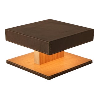 Ogden Lamp in Leather For Sale