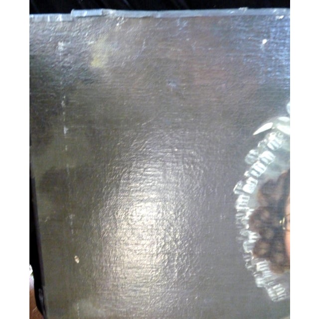 Black Large 19th C. American Portrait of a Gentlewoman in Spectacles Restored Oil on Canvas For Sale - Image 8 of 10