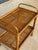 Wood C. 1970s Mid Century Modern Italian Franco Albini Style Rolling Bamboo Bar Cart For Sale - Image 7 of 11