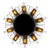 Vintage Spanish Revival Wrought Iron Sunburst Mirrored Light Fixture For Sale