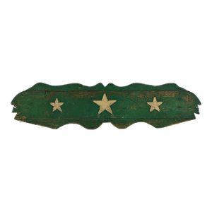 Unique Antique Americana Folk Art Wooden Planter With Stars and Indian Profile Ends