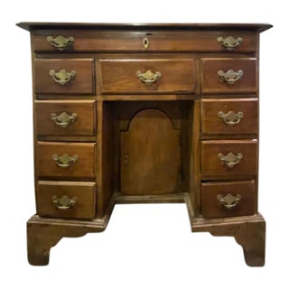 19th Century Diminutive Captains Desk with Brass Hardware For Sale