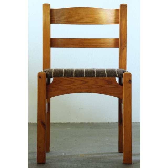 Wood Mid-Century Modern Danish Chunky Pine Dining Chairs, 1970s, Set of 4 For Sale - Image 7 of 18