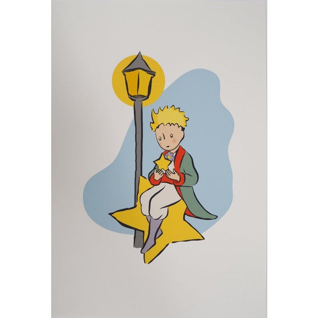 Antoine De Saint-Exupery, Le Petit Prince et l'étoile lumineuse, Lithograph For Sale - Image 6 of 6
