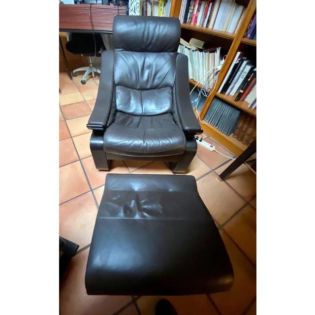 Lounge Chairs with Ottomans by Ake Fribytter, 1970, Set of 4 For Sale - Image 11 of 13