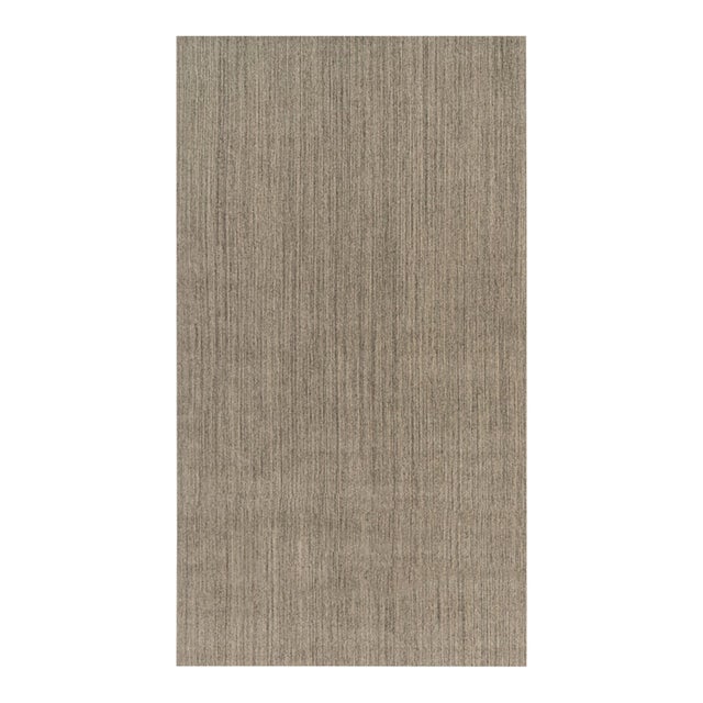 Rug & Kilim’s Oversized Modern Textural Rug With Beige and Gray Striae - 10x18 For Sale