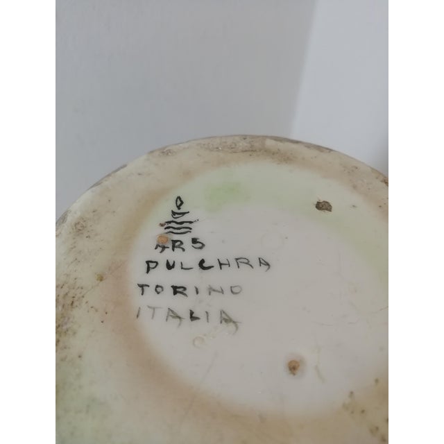 Green Ceramic Vase by Ars Pulchra Turin, Italy, 1930s For Sale - Image 8 of 9