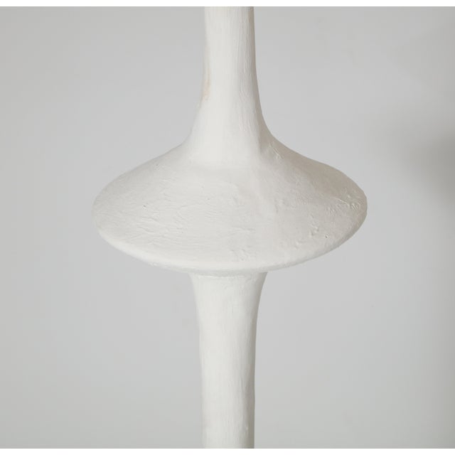 White Bespoke Plaster Floor Lamp in the Giacometti Manner For Sale - Image 8 of 11