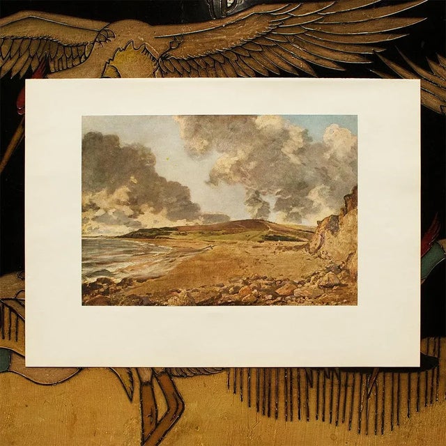 Farmhouse 1956 After John Constable "Weymouth Bay", Vintage Full-Color Print For Sale - Image 3 of 8