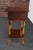 Late 19th Century Antique Aesthestic Movement Stained Oak Sewing / Decorative Box on Bamboo Stand For Sale - Image 5 of 12